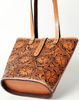 American Darling ADBG477TAN Tote Hand Tooled Genuine Leather Women Bag Western Handbag Purse