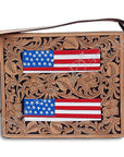 ADBG484 American Darling Hand Tooled Saddle Blanket Genuine Leather Women Bag Western Handbag Purse
