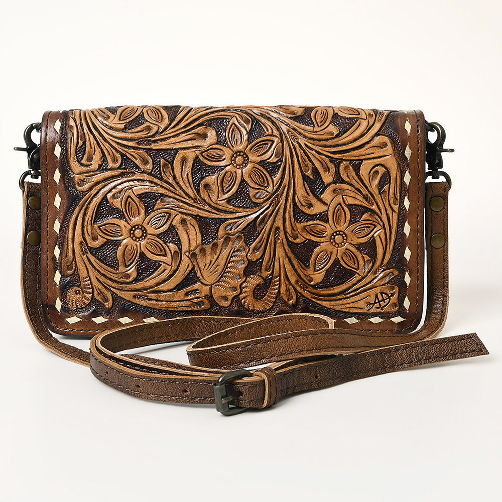 American Darling ORGANISER Upcycled Wool Genuine Leather women bag western handbag purse