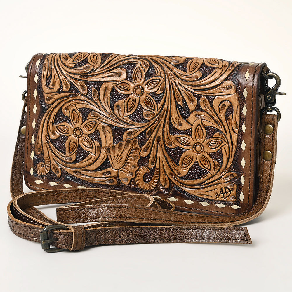 American Darling ORGANISER Upcycled Wool Genuine Leather women bag western handbag purse
