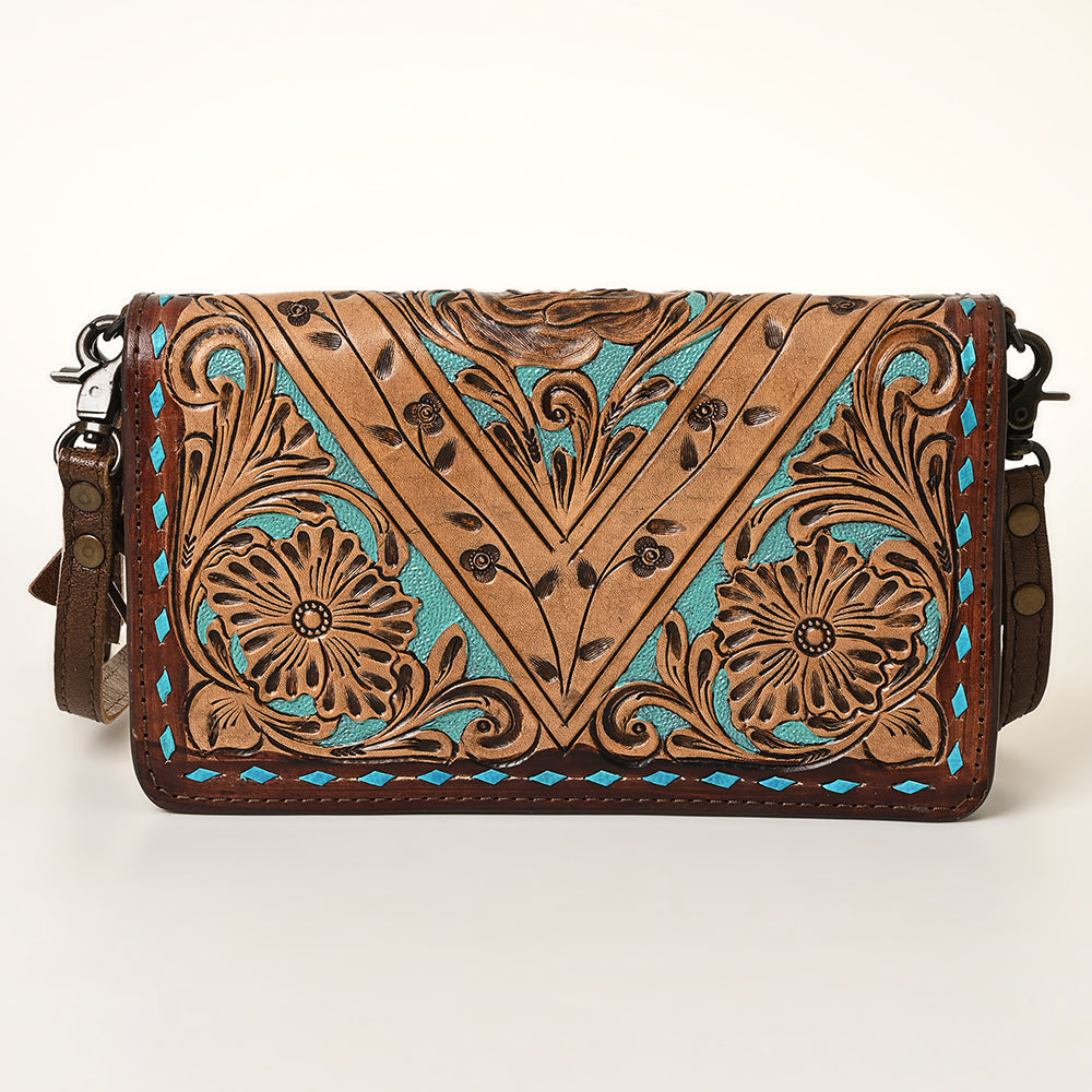 American Darling ORGANISER Upcycled Wool Genuine Leather women bag western handbag purse