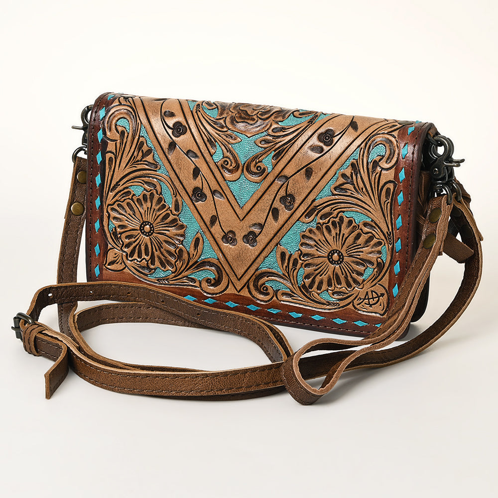 American Darling ORGANISER Upcycled Wool Genuine Leather women bag western handbag purse