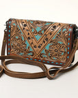 American Darling Organizer Saddle Blanket Genuine Leather Western Women Bag Handbag Purse | for Cute Travel