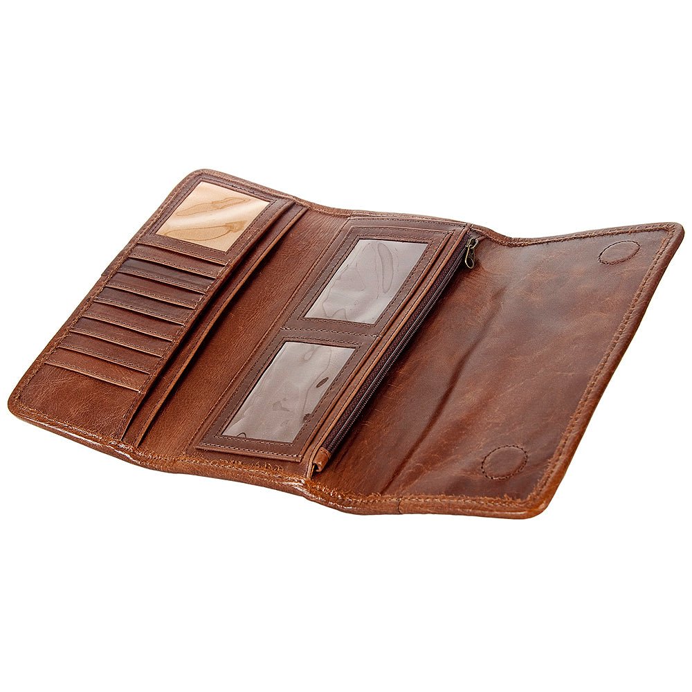 American Darling ADBG486A Wallet Hand Tooled Genuine Leather Women Bag Western Handbag Purse