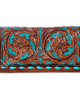 American Darling ADBG489 Wallet Hand Tooled Genuine Leather Women Bag Western Handbag Purse