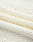 Contrast Bow Tie Short Sleeve Knit Sweater