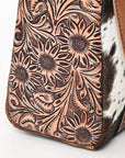 American Darling ADBGH101 Tote Hand Tooled Hair-On Genuine Leather Women Bag Western Handbag Purse