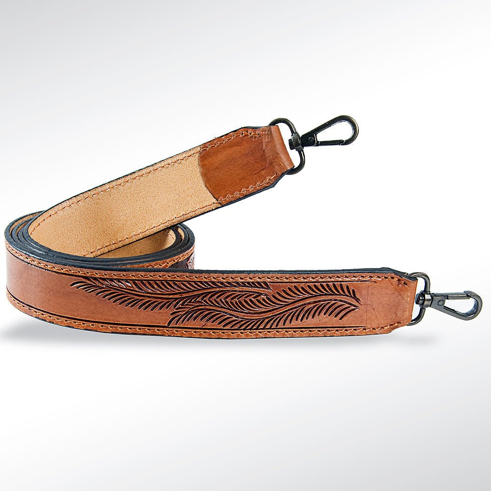 American Darling Hand Tooled Genuine Leather Crossbody Handle Strap for Bags Phone Keychain Wallet Purse Clutch Cellphone