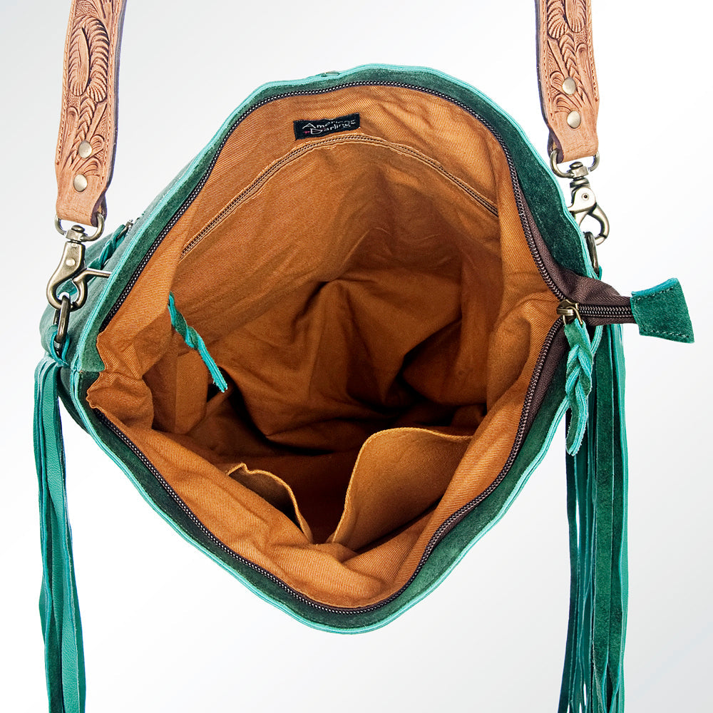 American Darling ADBGZ121 Large Crossbody Hand Tooled Genuine Leather Women Bag Western Handbag Purse
