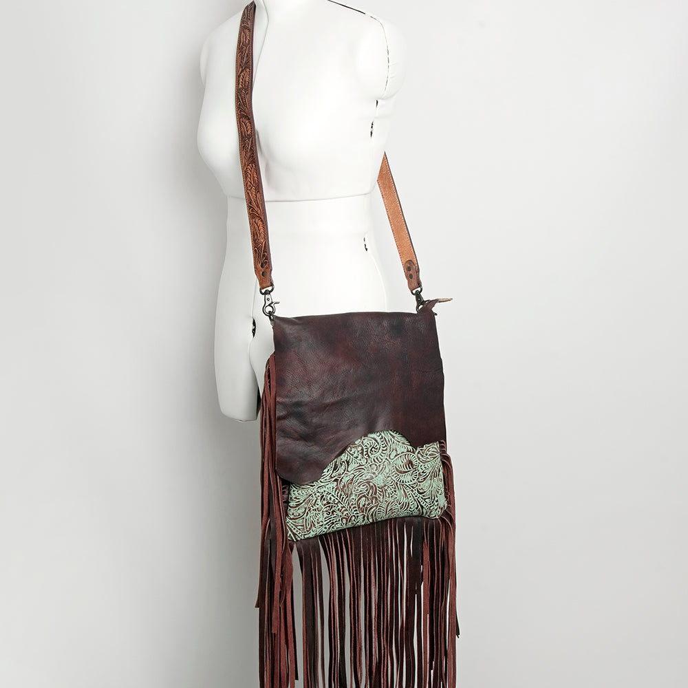American Darling ADBGZ128 Large Crossbody Hand Tooled Genuine Leather Women Bag Western Handbag Purse