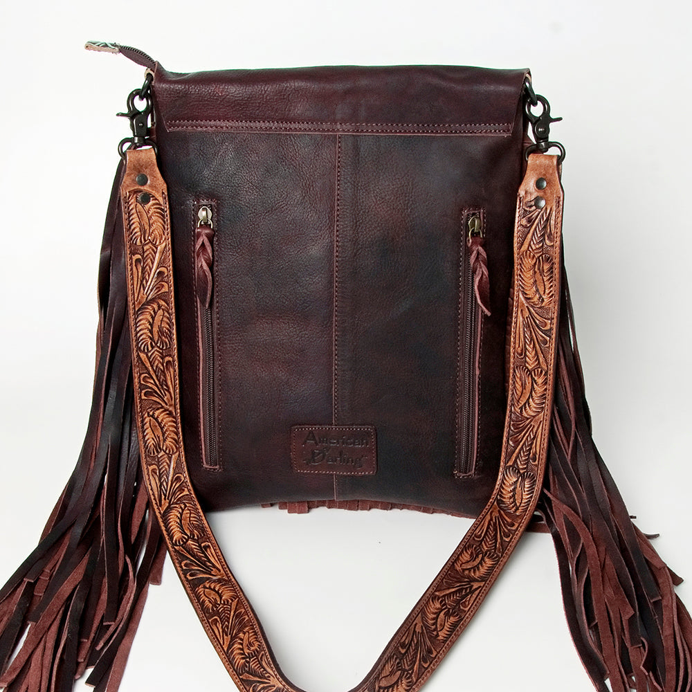 American Darling ADBGZ128 Large Crossbody Hand Tooled Genuine Leather Women Bag Western Handbag Purse