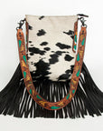 American Darling ADBGZ132BKW Large Crossbody Hair On Genuine Leather Women Bag Western Handbag Purse