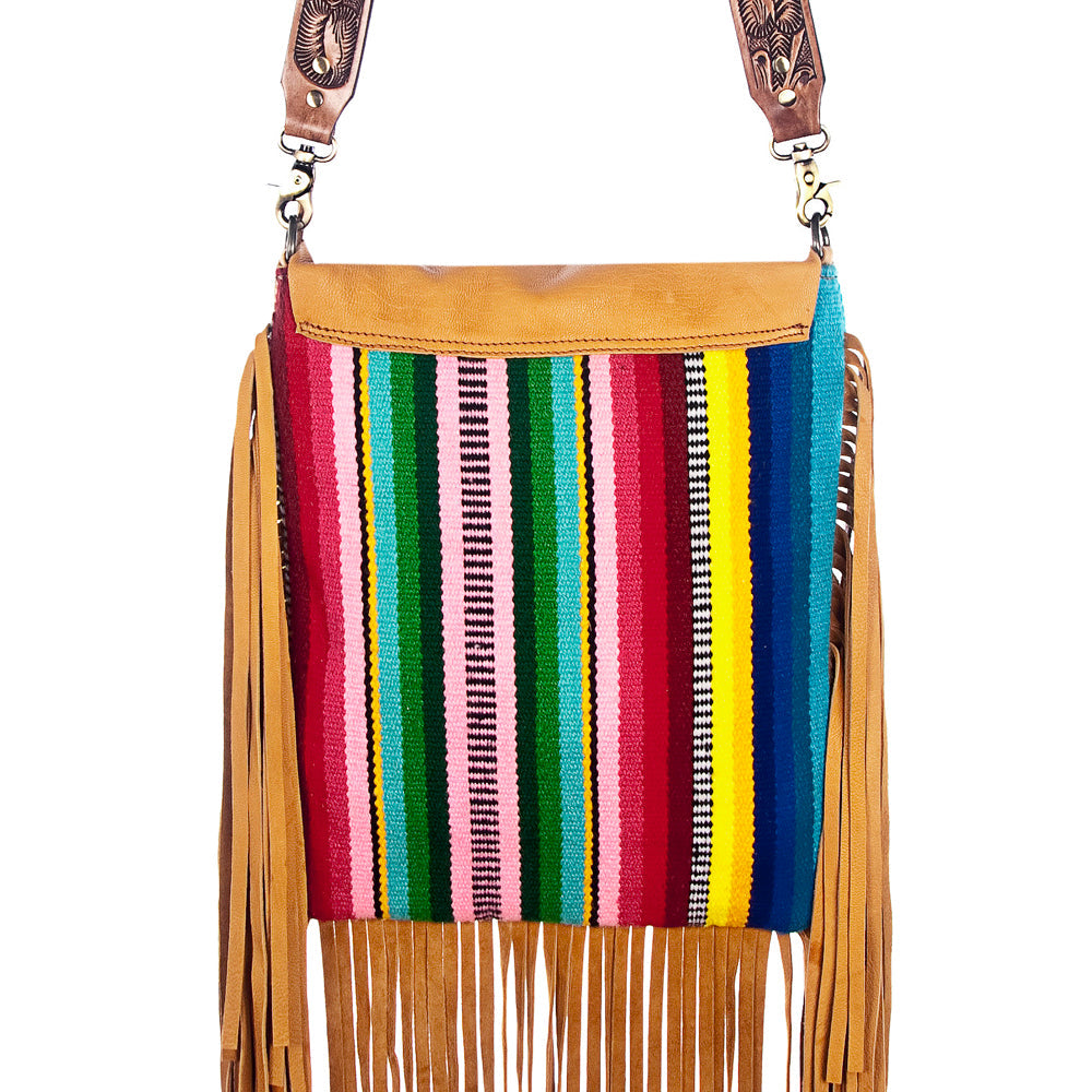 American Darling ADBGZ153 Messenger Saddle Blanket Genuine Leather Women Bag Western Handbag Purse