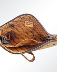 American Darling ADBG344BRAC1 Wristlet Hair On Genuine Leather Women Bag Western Handbag Purse