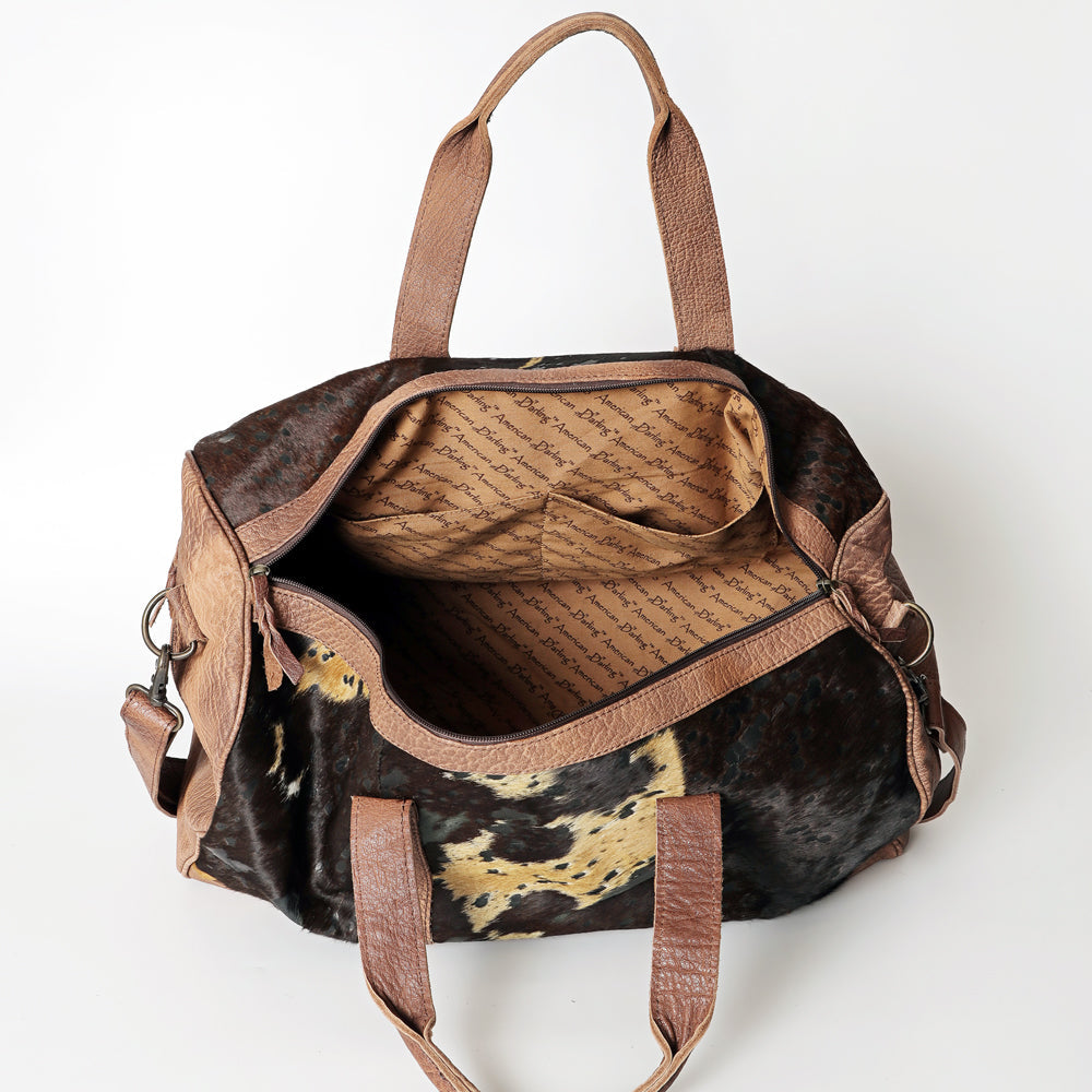 American Darling ADBGS174BRAC2 Duffel Hair On Genuine Leather Women Bag Western Handbag Purse