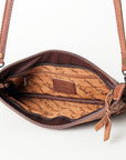 American Darling Small Crossbody Hand Tooled Hair On Genuine Leather Women Bag Western Handbag Purse