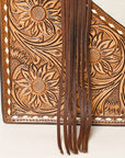 American Darling Hand Tooled Hair On Genuine Leather Women Bag Western Handbag Purse
