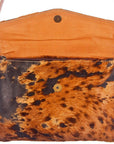American Darling ADBGS178BRAC1 Envelope Hair On Genuine Leather Women Bag Western Handbag Purse