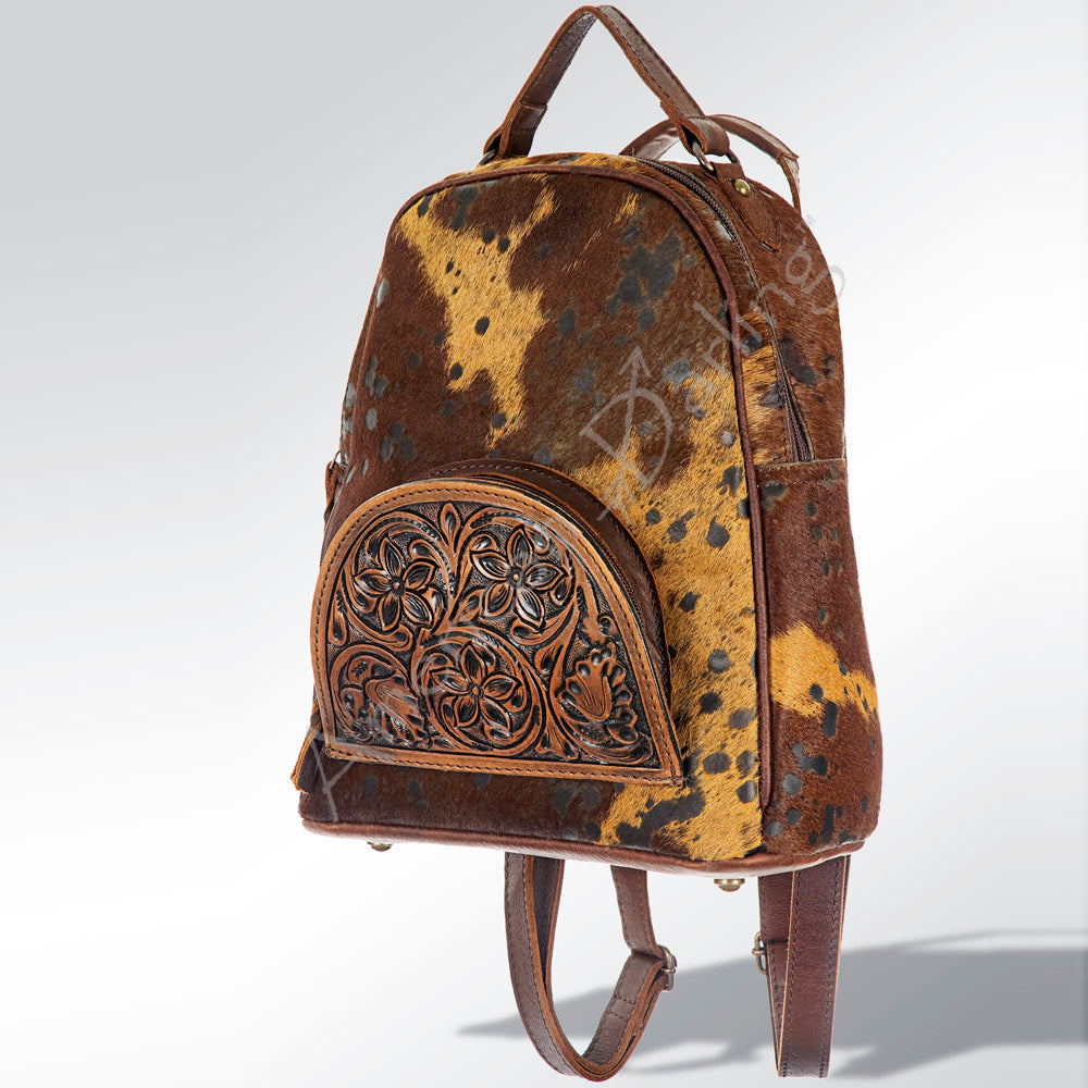 American Darling Hand Tooled Hair On Genuine Leather Women Bag Western Handbag Purse