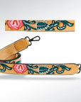 American Darling ADSTF106 Hand Tooled Genuine Leather Crossbody Handle Strap For Bags