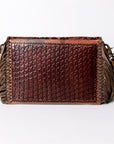 American Darling ADBG476ANTBR Envelope Hand Tooled Genuine Leather Women Bag Western Handbag Purse