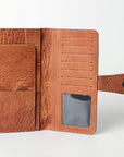 American Darling ADBG487BR Wallet Hand Tooled Hair On Genuine Leather Women Bag Western Handbag Purse