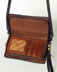 American Darling Organizer Saddle Blanket Genuine Leather Western Women Bag Handbag Purse | for Cute Travel