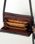 American Darling ORGANISER Upcycled Wool Genuine Leather women bag western handbag purse