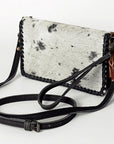 American Darling ORGANISER Upcycled Wool Genuine Leather women bag western handbag purse