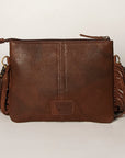 American Darling Small Crossbody Hand Tooled Hair On Genuine Leather Women Bag Western Handbag Purse
