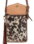 American Darling ADBGD105 Large Crossbody Hand Tooled Hair-On Genuine Leather Women Bag Western Handbag Purse