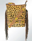 American Darling Messenger Hand Tooled Hair On Genuine Leather Women Bag Western Handbag Purse