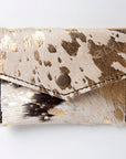 American Darling Envelope Hair On Genuine Leather Women Bag Western Handbag Purse
