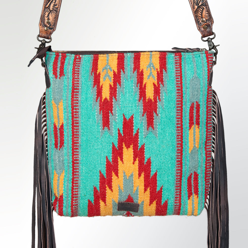 American Darling ADBGZ158 Signature Crossbody Hand Tooled Saddle Blanket Genuine Leather Women Bag Western Handbag Purse