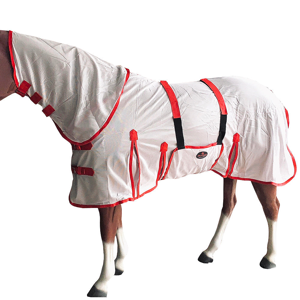 HILASON Horse Fly Sheet UV Protect Breathable Mesh Bug Mosquito Spring | Summer Horse Rug | Fly Rug