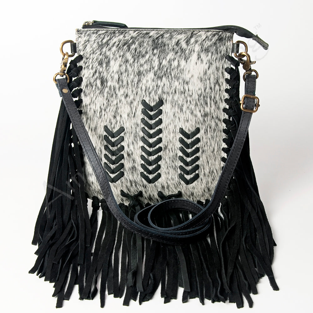 American Darling Cross Body Hair on Genuine Leather Western Women Bag | Black Handbag Purse Crossbody for Cute