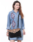 American Darling ADBGD113 Envelope Hand Tooled Genuine Leather Women Bag Western Handbag Purse
