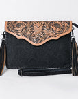 American Darling ADBGD113 Envelope Hand Tooled Genuine Leather Women Bag Western Handbag Purse