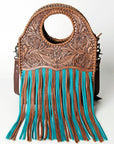 American Darling ADBGH117 Clutch Hand Tooled Genuine Leather Women Bag Western Handbag Purse