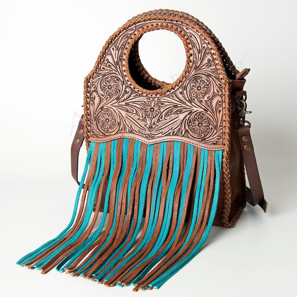 American Darling ADBGH117 Clutch Hand Tooled Genuine Leather Women Bag Western Handbag Purse