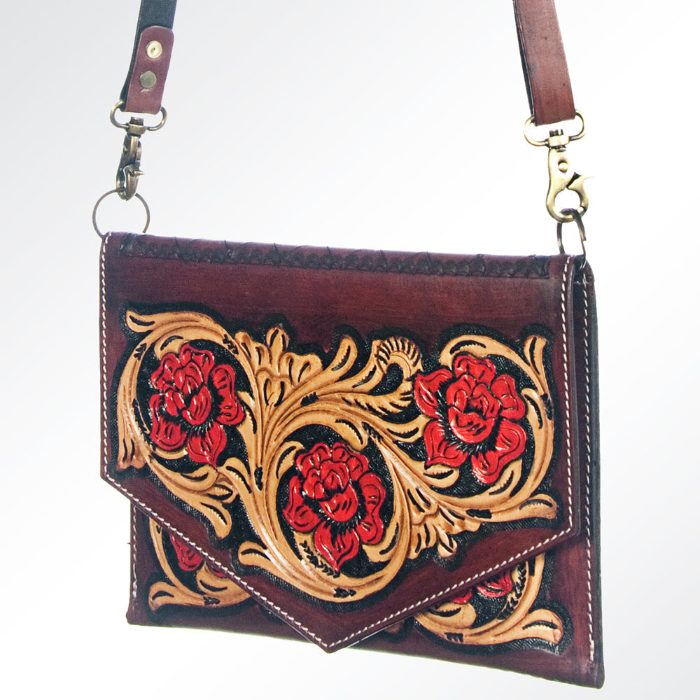 American Darling ADBGH118 Small Crossbody Hand Tooled Genuine Leather Women Bag Western Handbag Purse