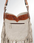Premium Suede Leather Crossbody Bag With Hand Tooled Details For Women WesternInspired