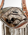 Premium Suede Leather Crossbody Bag With Hand Tooled Details For Women WesternInspired