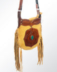 American Darling ADBGH129 Messenger Hand Tooled Genuine Leather Women Bag Western Handbag Purse