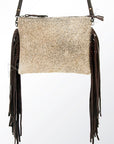 American Darling Western Small Crossbody Bag – Genuine Hair-On Cowhide Leather with Fringes, Adjustable Strap, Handcrafted in Texas