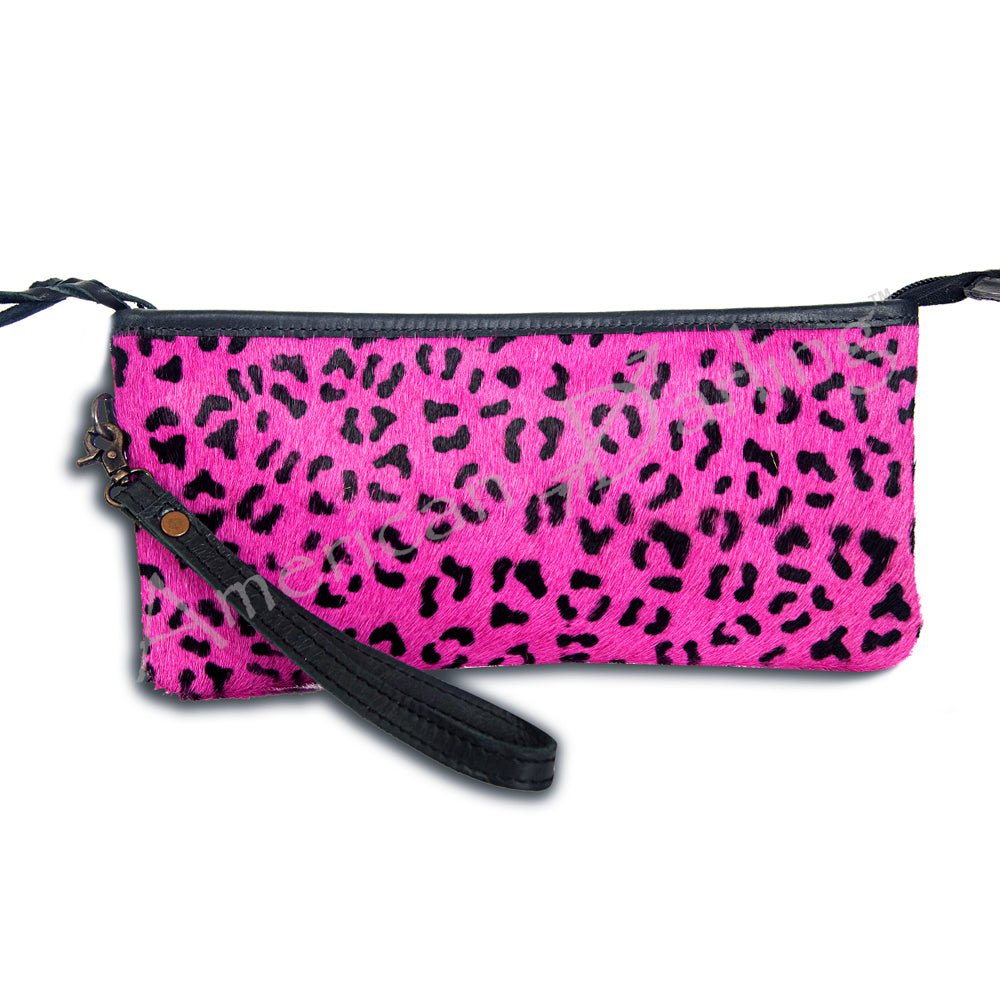 American Darling Wristlet Genuine Leather Women Bag W. Handbag Purse –