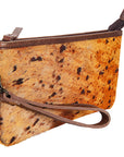 American Darling ADBG344YLAC2 Wristlet Hair On Genuine Leather Women Bag Western Handbag Purse
