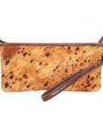 American Darling ADBG344YLAC2 Wristlet Hair On Genuine Leather Women Bag Western Handbag Purse