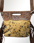 American Darling Clutch Hand Tooled Saddle Blanket Fabric Genuine Leather Western Women Bag Handbag Purse | Purses for Cute