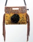 American Darling Clutch Hand Tooled Saddle Blanket Fabric Genuine Leather Western Women Bag Handbag Purse | Purses for Cute